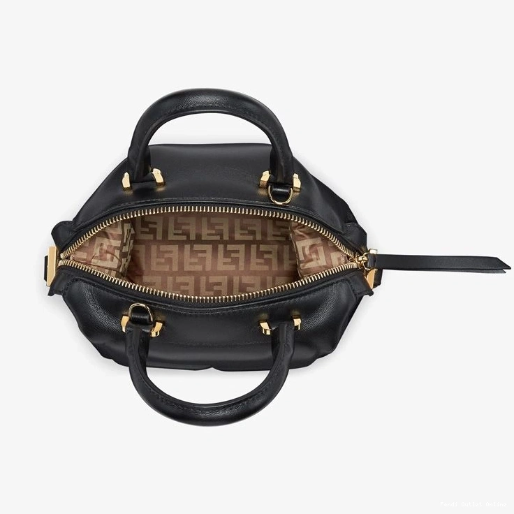 Cheap Leather Bag FF Cube Fendi Black Mini In Nappa 0720